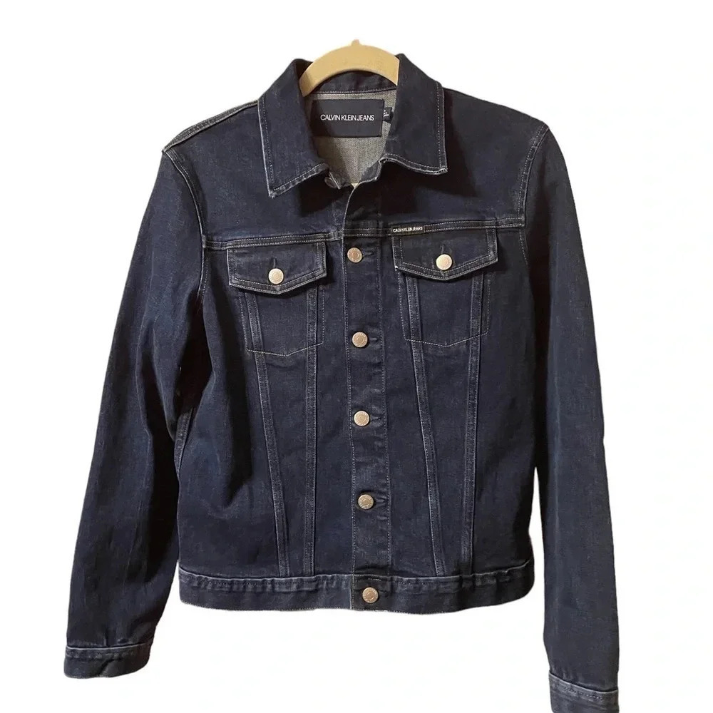 CALVIN KLEIN DARK WASH DENIM JACKET